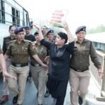 ग्रहमंत्री अमित शाह के आगमन पर, महिला कांग्रेस की पुलिस सें झड़प